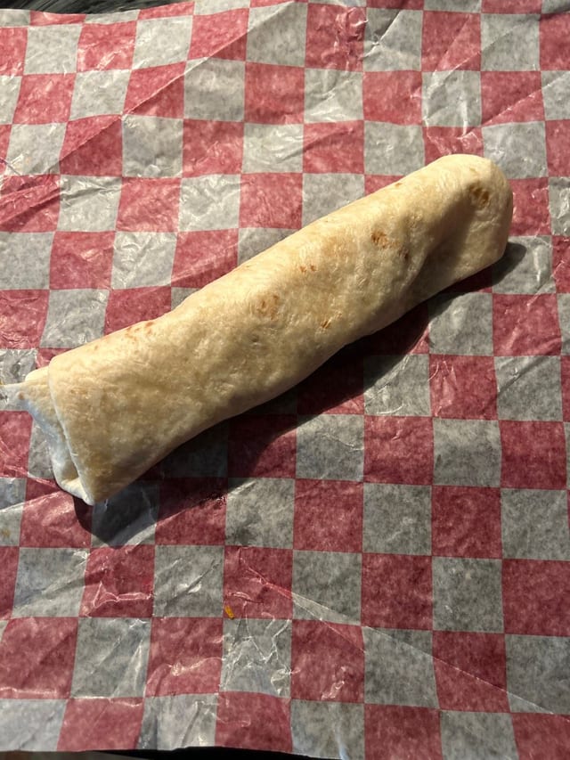 Refried Bean Burrito.
