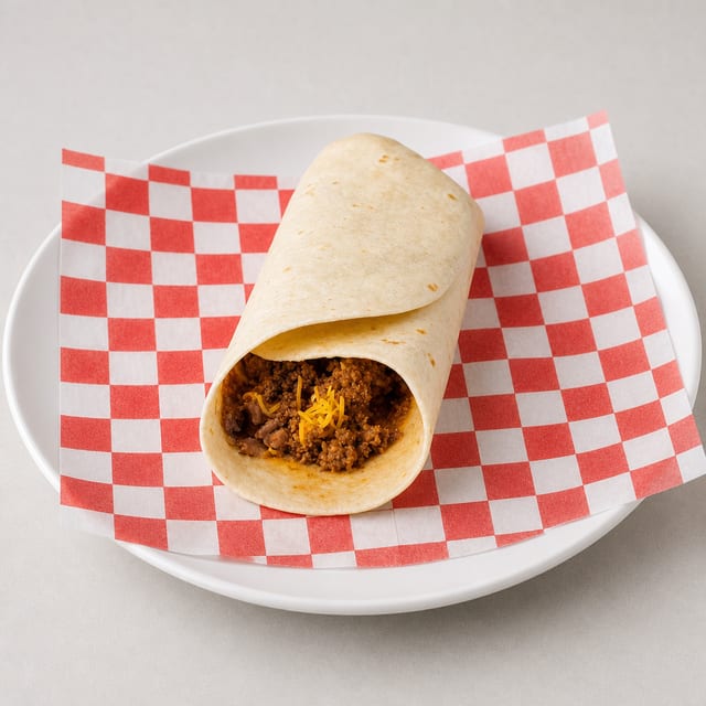 Meat And Bean Burrito Beef.