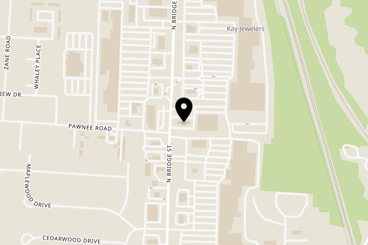 Map showing the location of Casa del Taco North Bridge Street on 1055 N Bridge St in Chillicothe